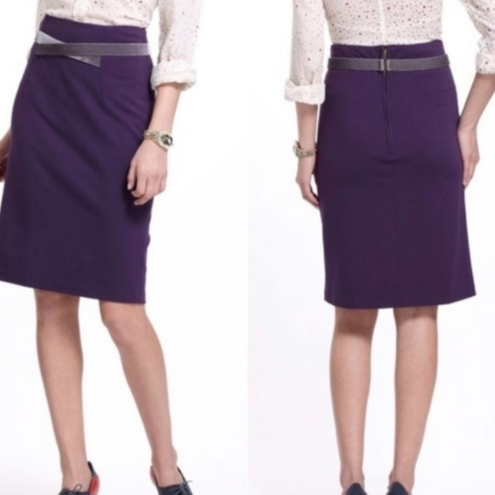 ANTHRO Girls from Savoy purple pencil skirt